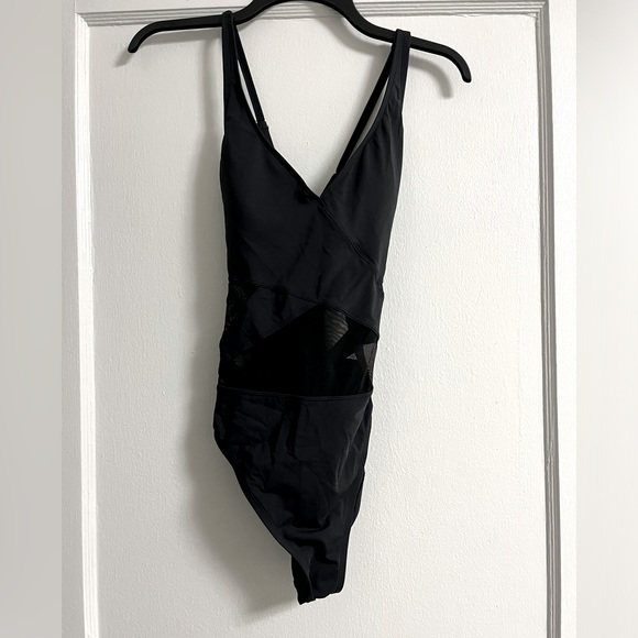 Bleu Rod Beattie Don't Mesh With Me V-Neck Mesh One Piece Swimsuit Black… - Picture 3 of 8